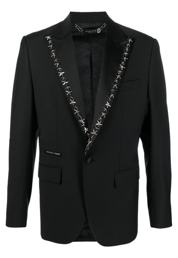 Philipp Plein star stud-embellished single-breasted blazer - Nero