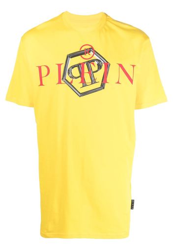 Philipp Plein logo-print cotton T-shirt - Giallo