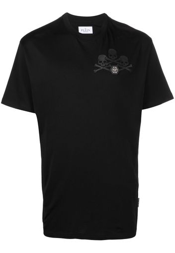 Philipp Plein skull-print detail T-shirt - Nero