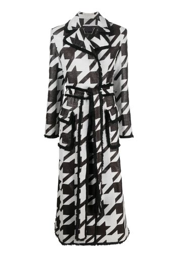 Philipp Plein houndstooth-print belted coat - Toni neutri