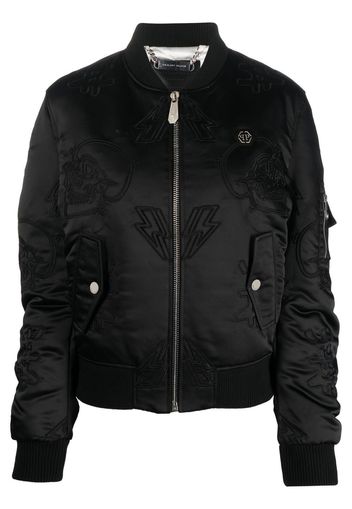 Philipp Plein Bomber con ricamo - Nero