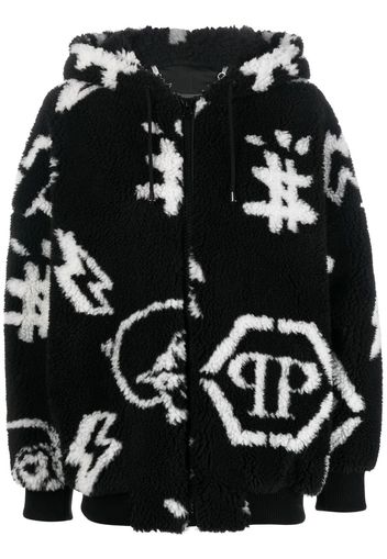 Philipp Plein Bomber con monogramma - Nero