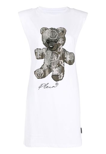 Philipp Plein crystal-embellished T-shirt dress - Bianco