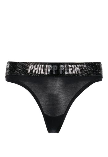 Philipp Plein logo-embellished thong - Nero