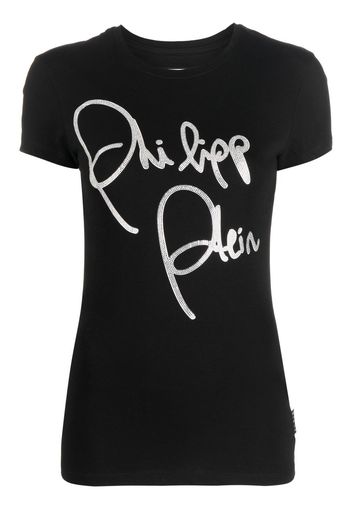 Philipp Plein logo-print cotton T-shirt - Nero