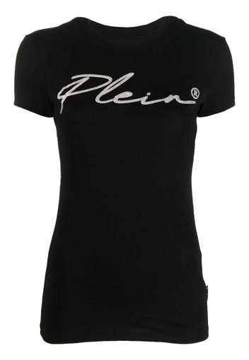 Philipp Plein crystal-embellished logo cotton T-shirt - Nero