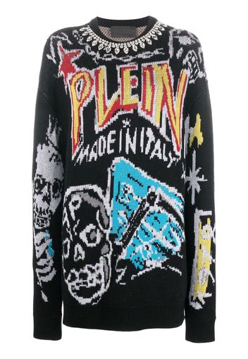 Philipp Plein grafitti-print sweatshirt - Nero