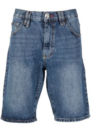 Philipp Plein knee-length denim shorts - Blu