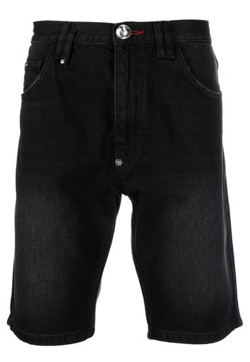 Philipp Plein knee-length denim shorts - Nero