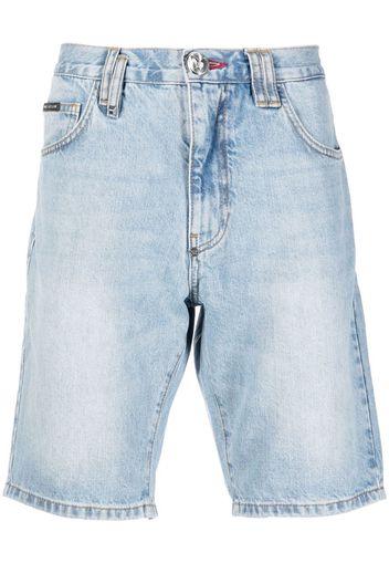 Philipp Plein knee-length denim shorts - Blu