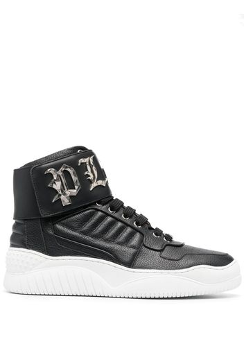 Philipp Plein Sneakers alte con logo - Nero