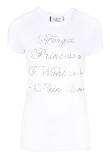 Philipp Plein T-shirt con cristalli - Bianco