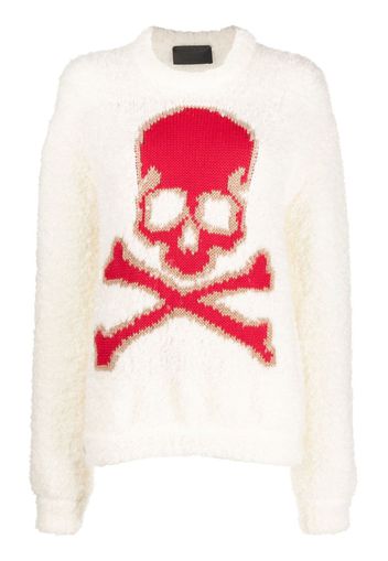 Philipp Plein Maglione Skull&Bones - Bianco