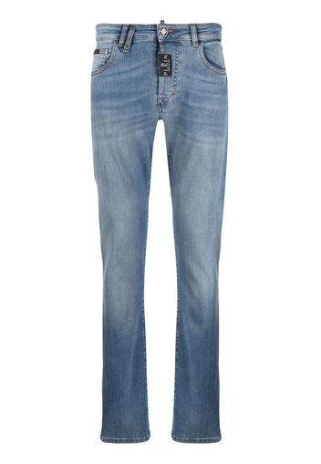 Philipp Plein Jeans dritti Premium-Hexagon - Blu