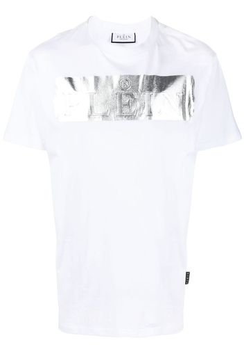 Philipp Plein T-shirt con logo metallizzato - Bianco