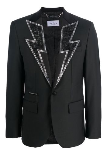 Philipp Plein crystal-embellished single-breasted blazer - Nero