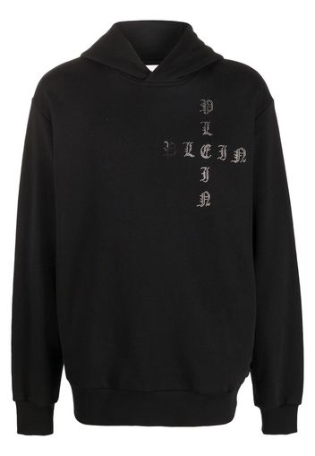 Philipp Plein Felpa con cappuccio Gothic Plein - Nero