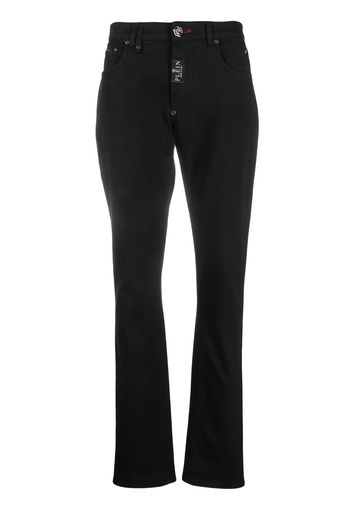 Philipp Plein Jeans slim con vita media - Nero