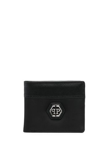 Philipp Plein Portafoglio bi-fold con applicazione Hexagon - Nero