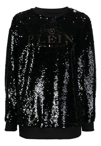 Philipp Plein Felpa con paillettes - Nero