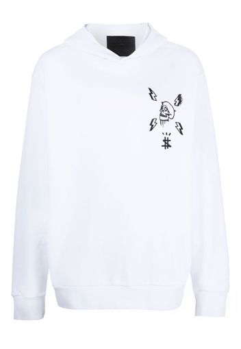 Philipp Plein graphic-print cotton hoodie - Bianco