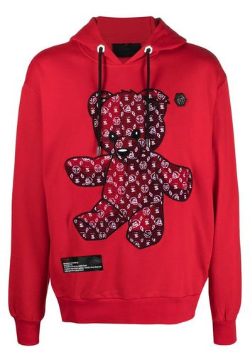 Philipp Plein Teddy Bear long-sleeve hoodie - Rosso