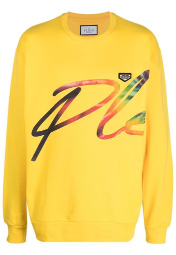 Philipp Plein Signature logo-print sweatshirt - Giallo