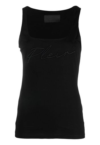 Philipp Plein embroidered logo vest top - Nero