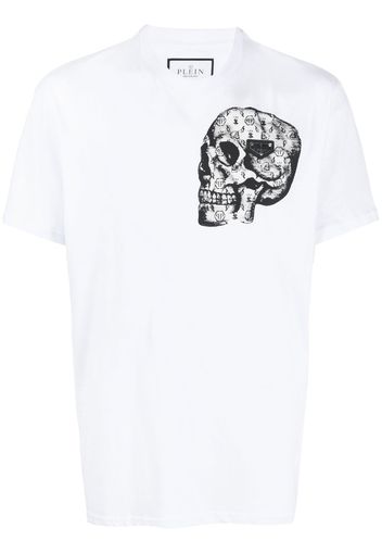 Philipp Plein skull-print crew-neck T-shirt - Bianco