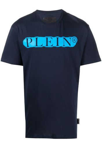 Philipp Plein logo print T-shirt - Blu