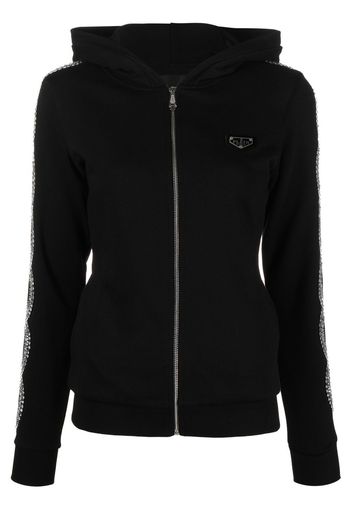 Philipp Plein rhinestone-embellished full-zip hoodie - Nero