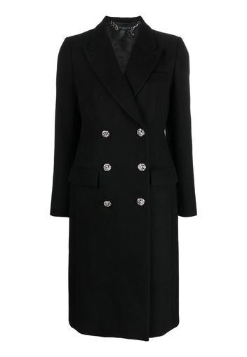 Philipp Plein double-breasted mid-length coat - Nero