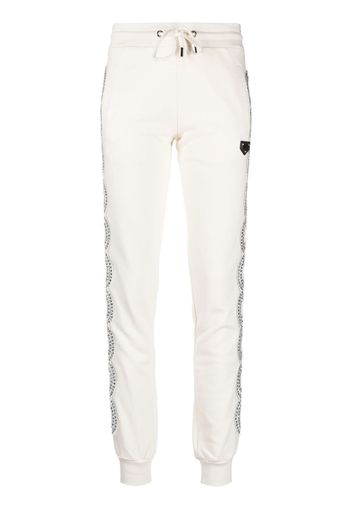 Philipp Plein crystal cable cotton jogging - Bianco