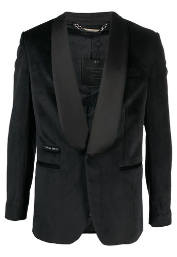 Philipp Plein single-breasted velvet blazer - Nero