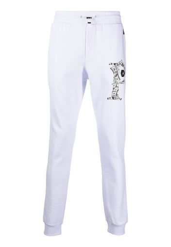 Philipp Plein logo-plaque track pants - Bianco