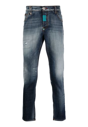 Philipp Plein stonewashed skinny-cut jeans - Blu