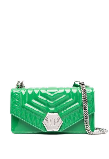 Philipp Plein hexagon-logo medium shoulder bag - Verde