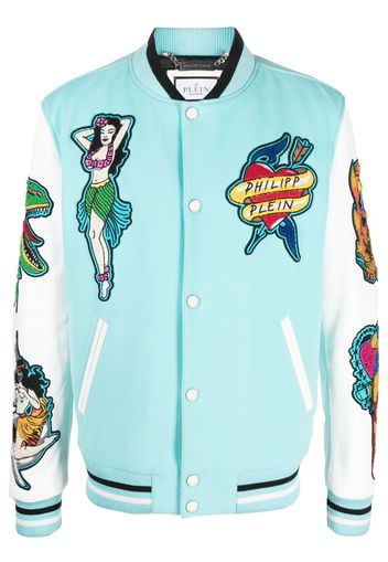 Philipp Plein Bomber Hawaii - Blu