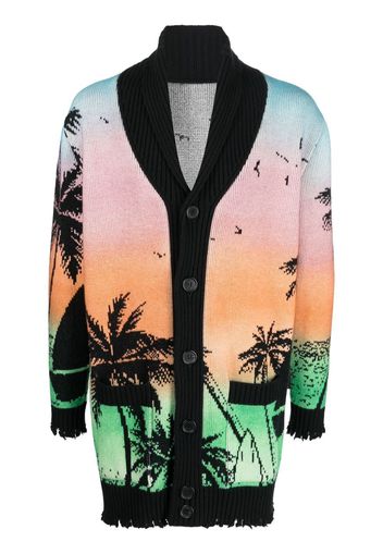 Philipp Plein Cardigan con stampa Hawaii - Rosa