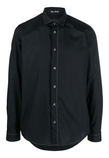 Philipp Plein Camicia con cuciture a contrasto - Nero