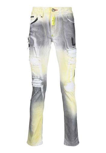 Philipp Plein Jeans slim con stampa - Grigio