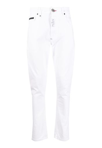 Philipp Plein logo-plaque skinny jeans - Bianco