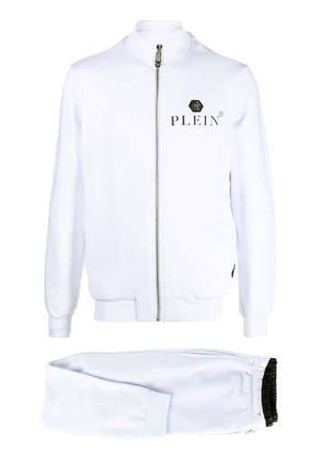 Philipp Plein Tuta sportiva con placca logo - Bianco