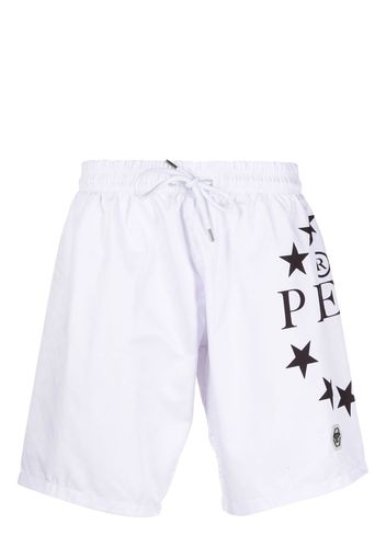 Philipp Plein Costume da bagno con logo - Bianco