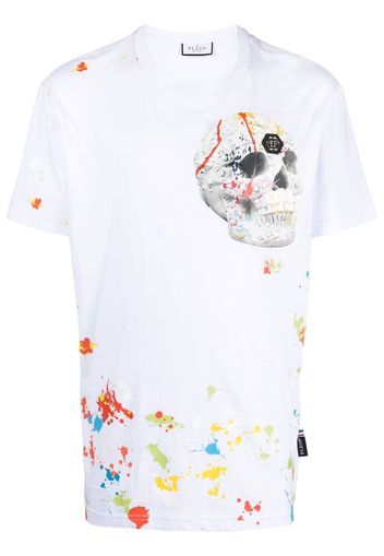 Philipp Plein T-shirt Dripping Skull SS - Bianco