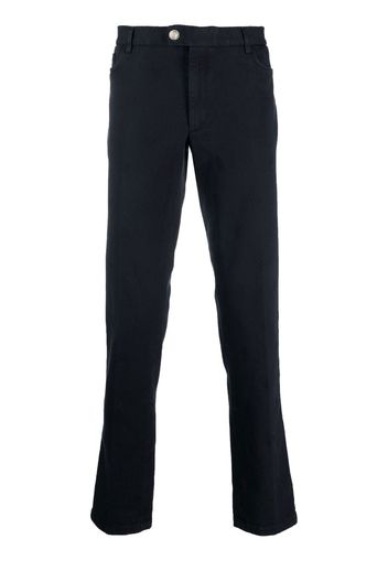 Philipp Plein Pantaloni dritti con ricamo - Blu