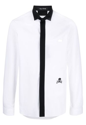 Philipp Plein contrast collar shirt - Bianco