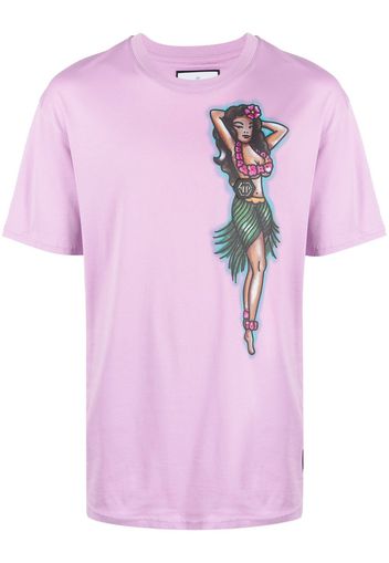 Philipp Plein T-shirt con stampa grafica - Rosa