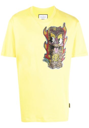 Philipp Plein T-shirt Hawaii con decorazione - Giallo