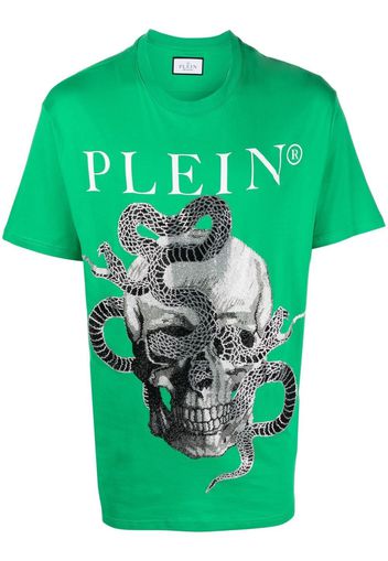 Philipp Plein snake-print short-sleeve T-shirt - Verde